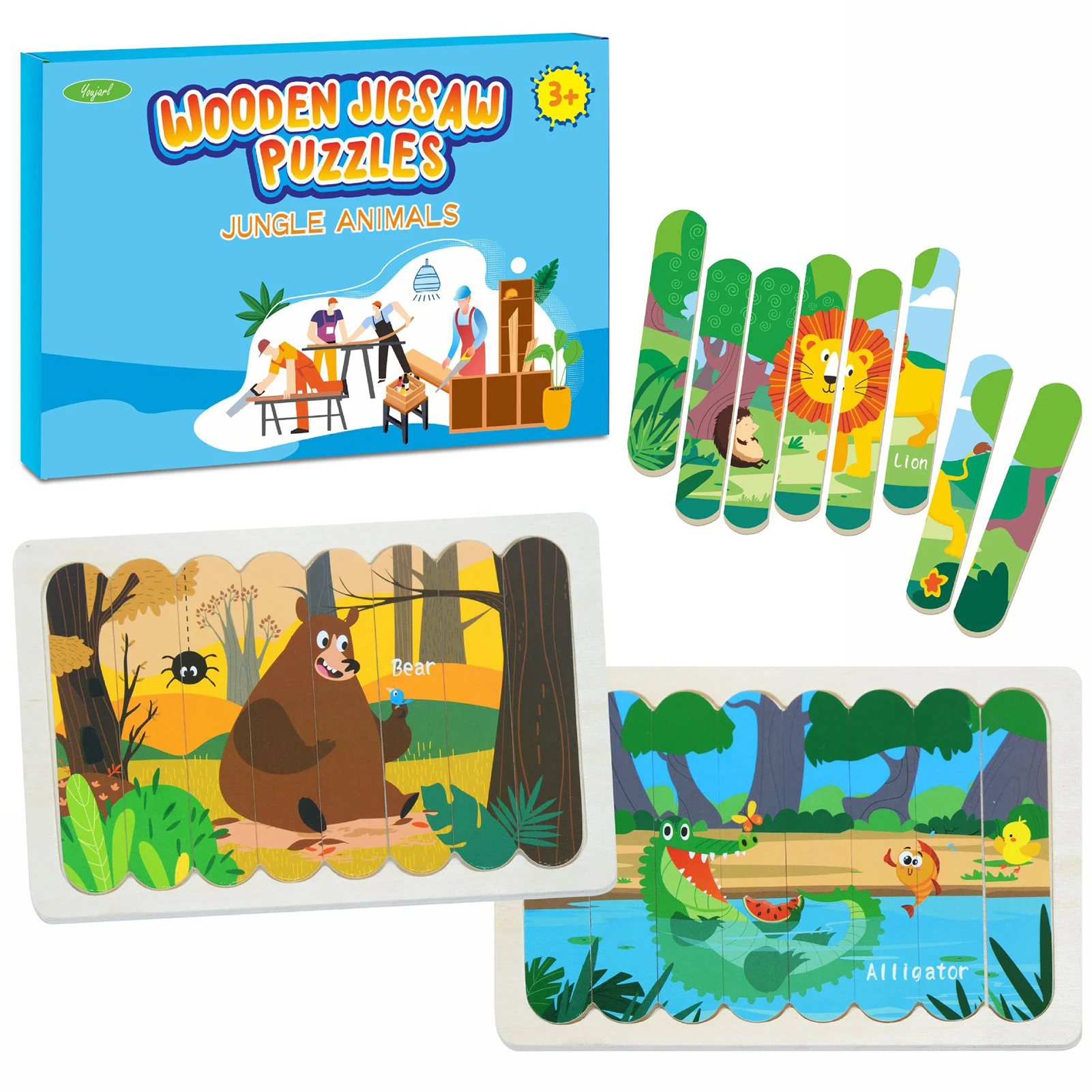 Preschool Puzzle Animals Wooden Jigsaw 