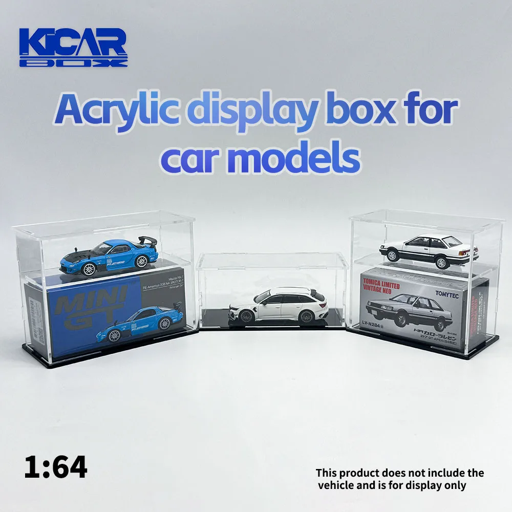 키카모드 1/64 다이캐스트 모델카 디스플레이 케이스 커버 포함- 아크릴 방진 ..