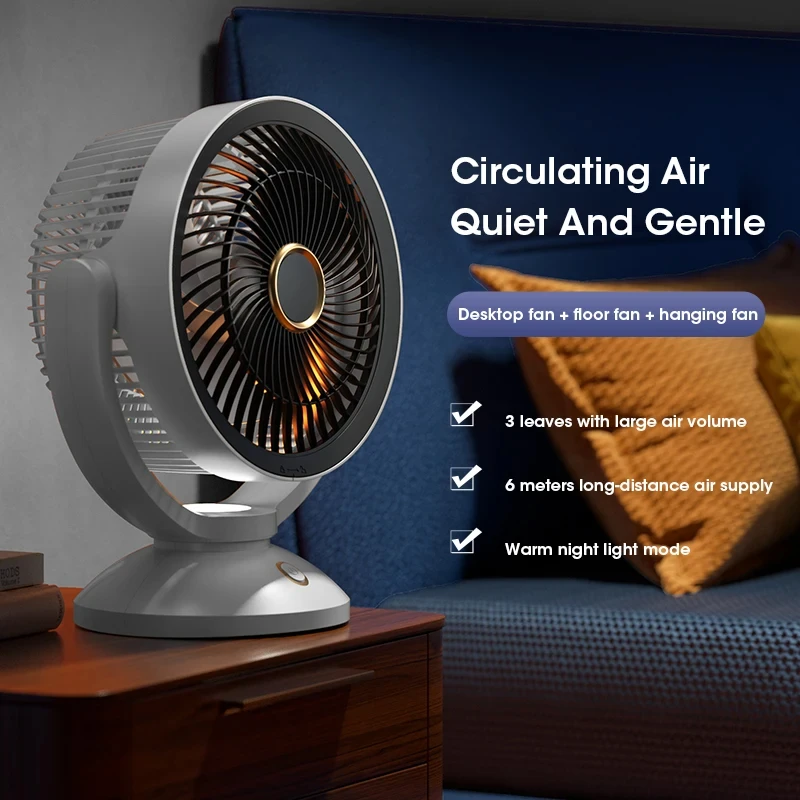 USB Multifunction Electric Fan Desktop Wall Floor Ceiling Rechargeable Air Circulation Stand Fan Home Cooling Ventilator Fan 4 USB Multifunction Electric Fan Desktop Wall Floor Ceiling Rechargeable Air Circulation Stand Fan Home Cooling Ventilator Fan 4