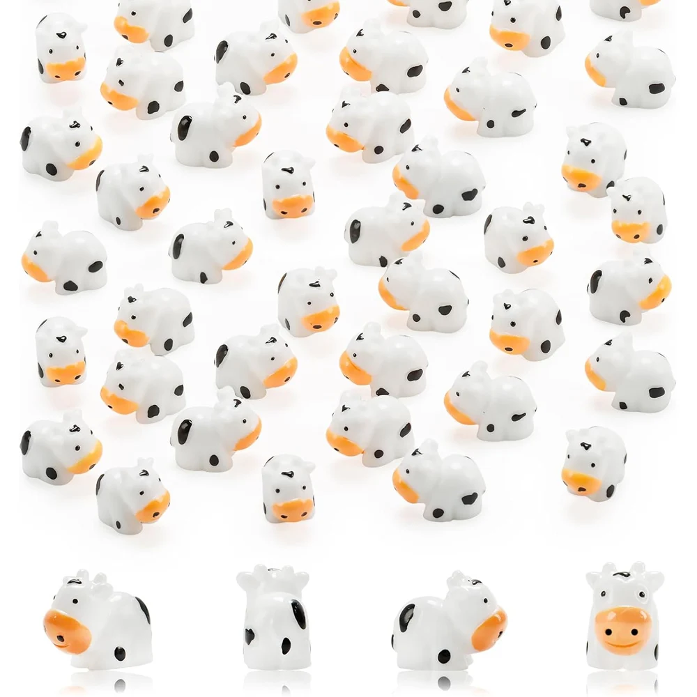 50-Pcs-Mini-Cow-Figurines-Resin-Cow-Miniature-Animals-Figurines-Fairy