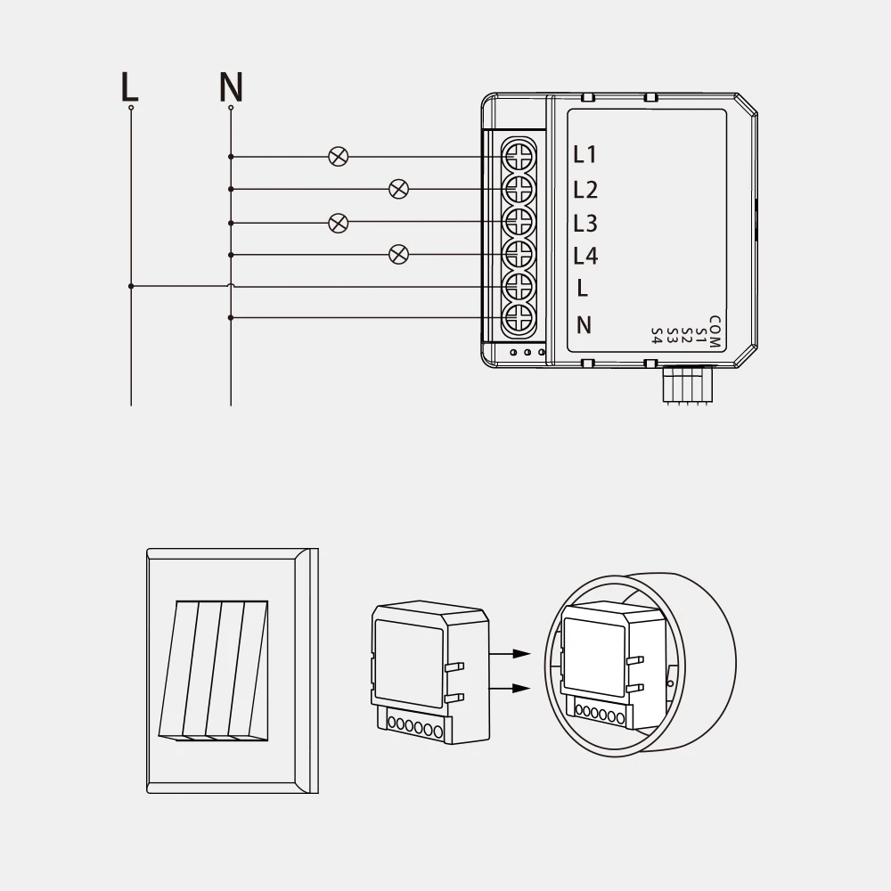 Tuya WiFi RF Smart Curtain Module for Roller Blinds and Curtains,Motorized Curta