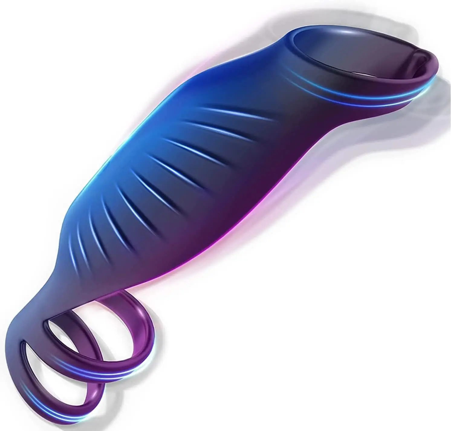 Vibrating Triple Cock Ring, , Rechargeable Waterproof Adult Sex Toys Stretchy Penis Ring Couple Vibrator Sleeve Extender