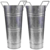 2 Pcs Milk Jug Retro Tin Barrel Vase Metal Vases for Flowers Flowerpot Bucket Centerpieces Buckets Galvanized 4