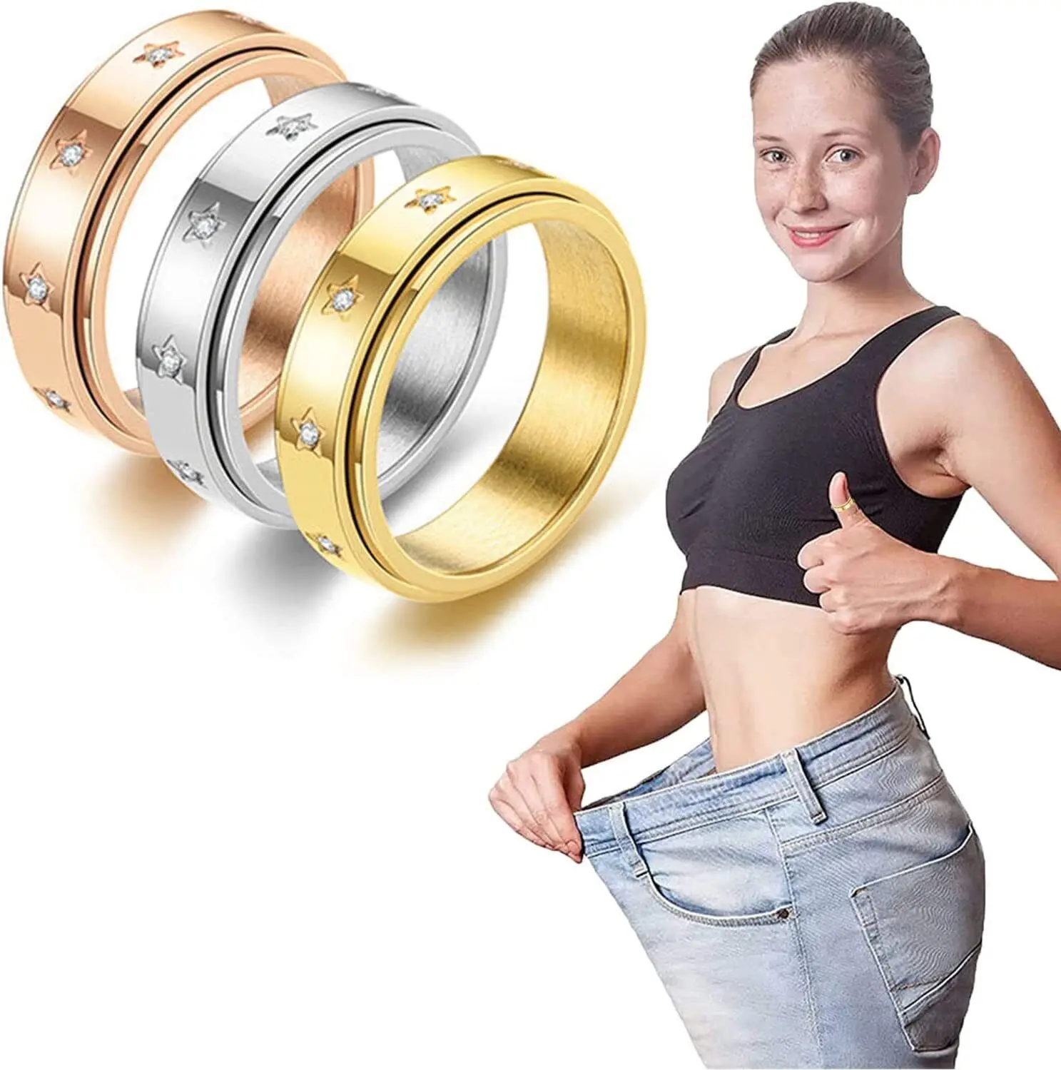 Lasting Therapeutic Ring Keep Health Lifestyle White Calcite