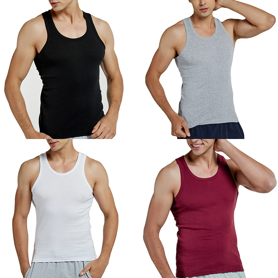  AMTF 2023 Men's Solid Color Gym Tank Tops Sexy