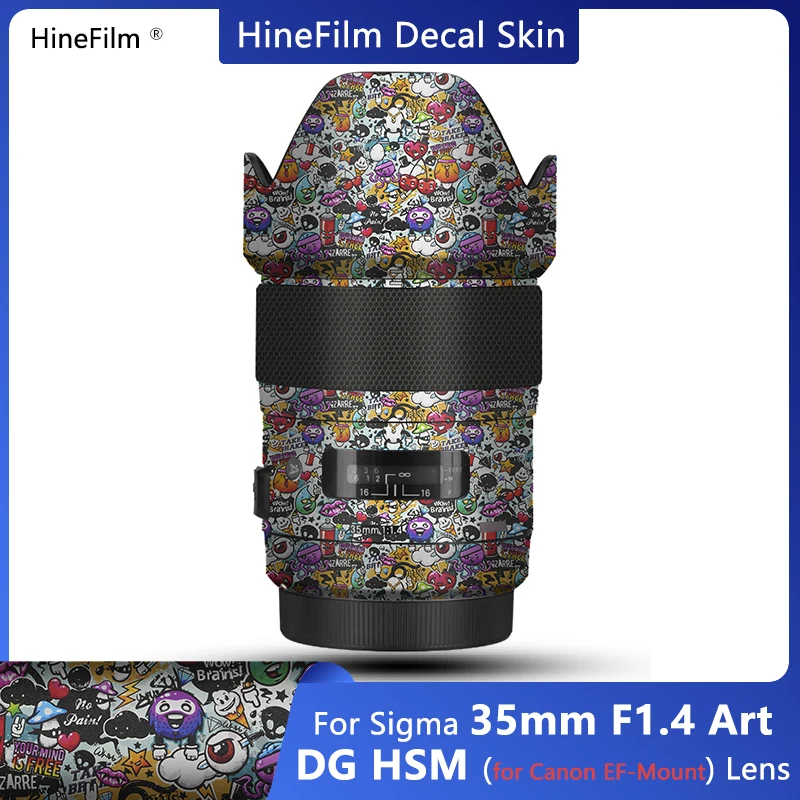 Sigma Lens Decal Skins Capa Anti-risco Arte para Canon ef Mount Lens Adesivo Premium 35 mm f 1.4 dg Hsm