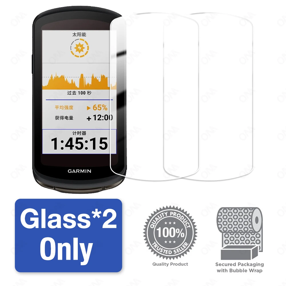 thumbnail image 1 of Funda protectora 2 en 1 + vidrio templado para Garmin Edge 1040 GPS Bike Bicycle Computer Protector de pantalla Película con cubierta de silicona, 1 of 5