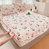 1pc Thicken Anti-mite Fitted Sheet With Elastic Band Non Slip Adjustable Mattress Cover For Double/Queen/King Bed 침대커버 Bed Cover 1