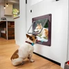 Cat Flap Door with 4 Way Security Lock Puppy Kitten Safety In&out Pet Door Dog Cat Kitten Flap Door Pet Doors and Sliding Door 4