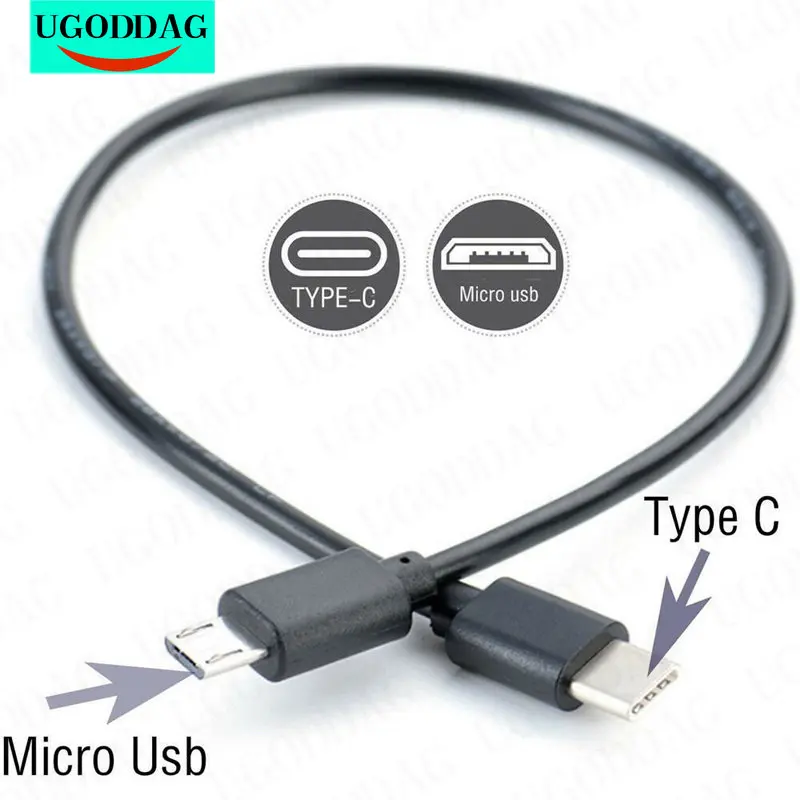 C타입 USB-C에서 마이크로 USB 수 동기화 충전 케이블 코드 어댑터, 샤오미 화웨이 휴대폰용 OTG 충전기