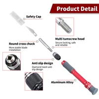 Hobby Knife Set Craft Knife Aluminum Alloy Rod Soft Grip with 5pcs Blade for Modeling Carving Crafting Scrapbooking Rubber Stamp 5