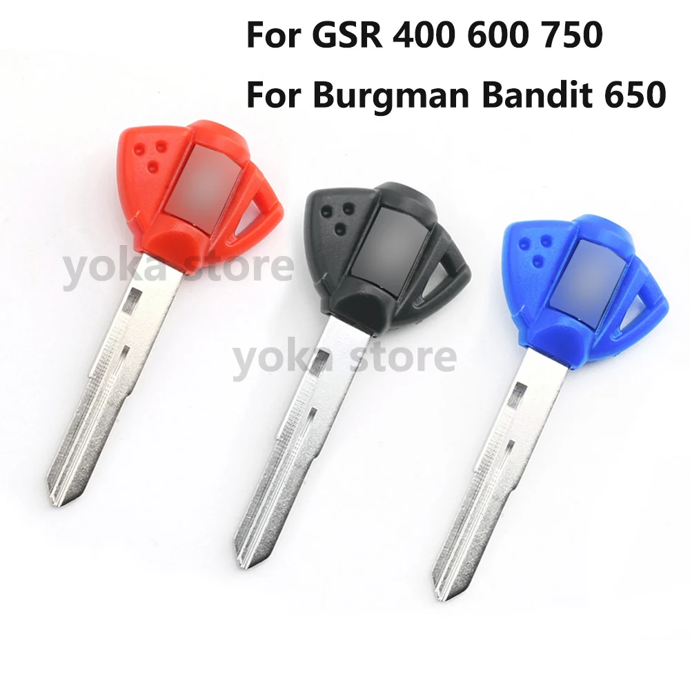 Motorcycle Blank Key Embryo Uncut Blade For SUZUKI Burgman Bandit 650 1200 Katana GSX 600F 650F GSR 400 600 750 GSR600 GSR750