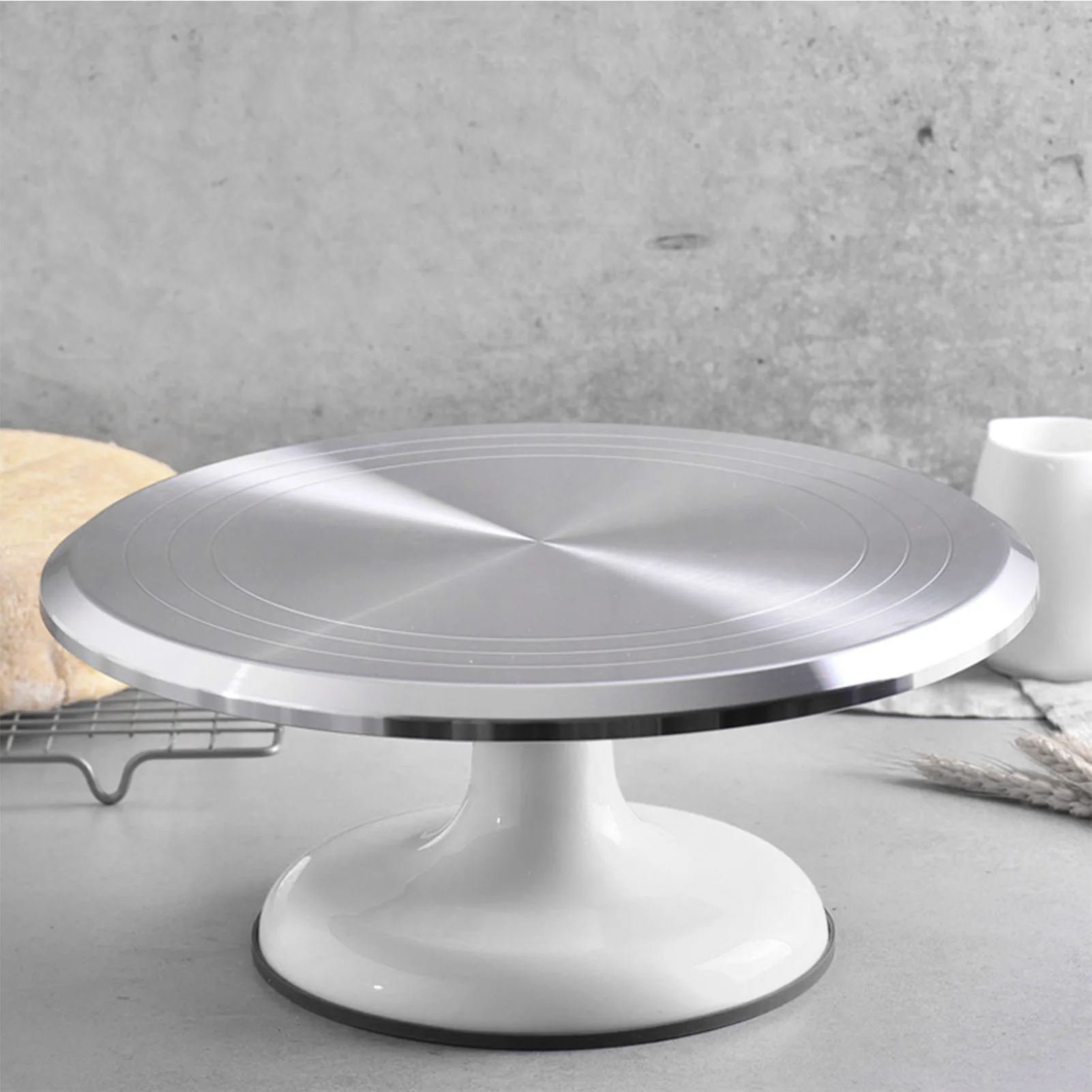 Baking Supplies Revolving Cake Stand Cake Decorating Turntable Rounded Edges Professional Aluminum Alloy for Decorating