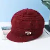 Fashion Hat Plush Knitted Wind Ear Guard Solid Color Simple Autumn And Winter Warm Hat Plush Wool Old Lady Cotton Hat 5