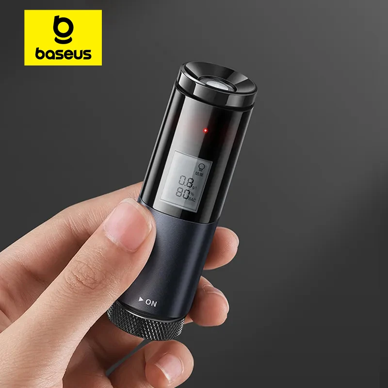 Alcohol Tester Breath Alcohol Tester Baseus Alcohol Tester Electronic Breathalyzer with Digital Display Portable Rechargeable Non-Contact Alcohol Meter Analyzer