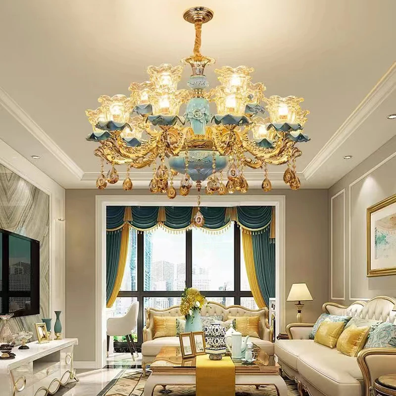 美品：シャンデリア セラミック雰囲気シャンデリア,ヨーロッパスタイル,デュプレックス