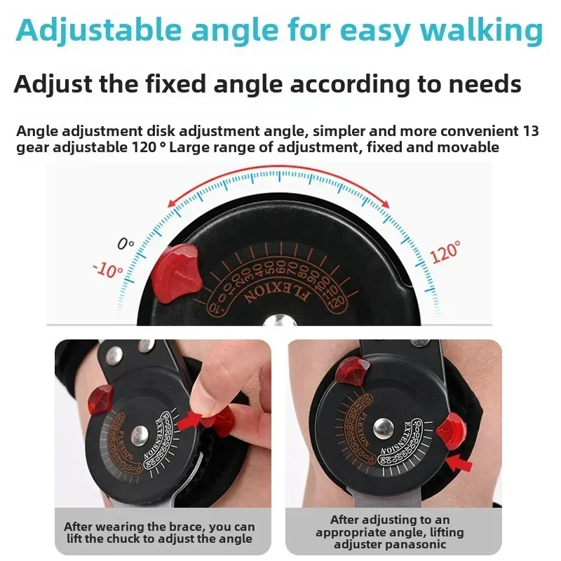 New Stabilizer After Surgery Adjustable Hinged Knee Brace Joint Surgical Fixation Fixation Stretcher Ankle Orthopedic Support 4