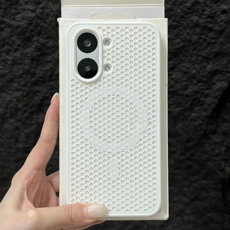 Enhanced Cooling Heat Dissipation Mesh Magnetic Case with Breathable Hard Cover