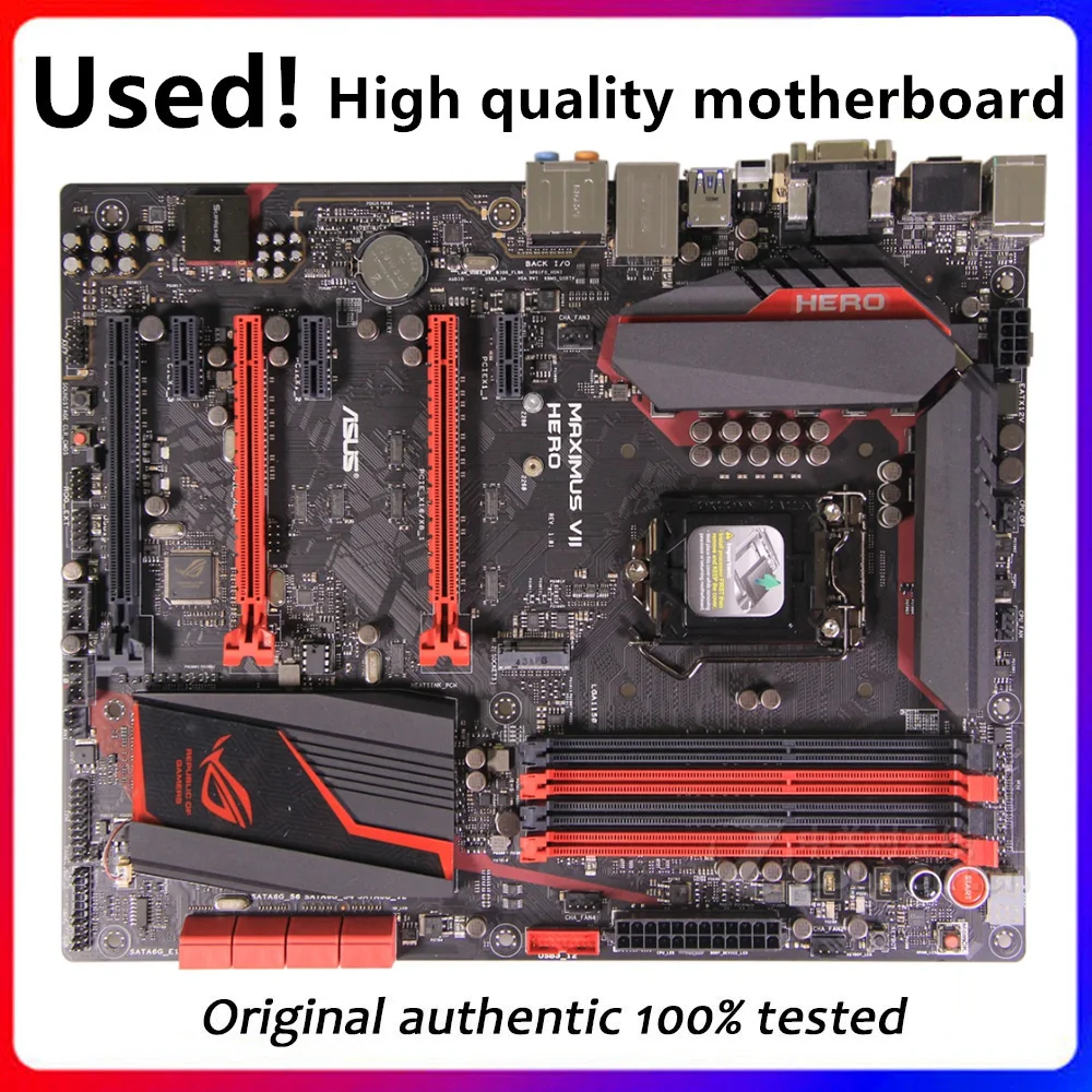 Материнская плата M7H для настольного компьютера Asus MAXIMUS VII HERO Z97 LGA 1150 для Core i7 i5 i3 DDR3 SATA3 USB3.0 оригинальная б/у материнская плата