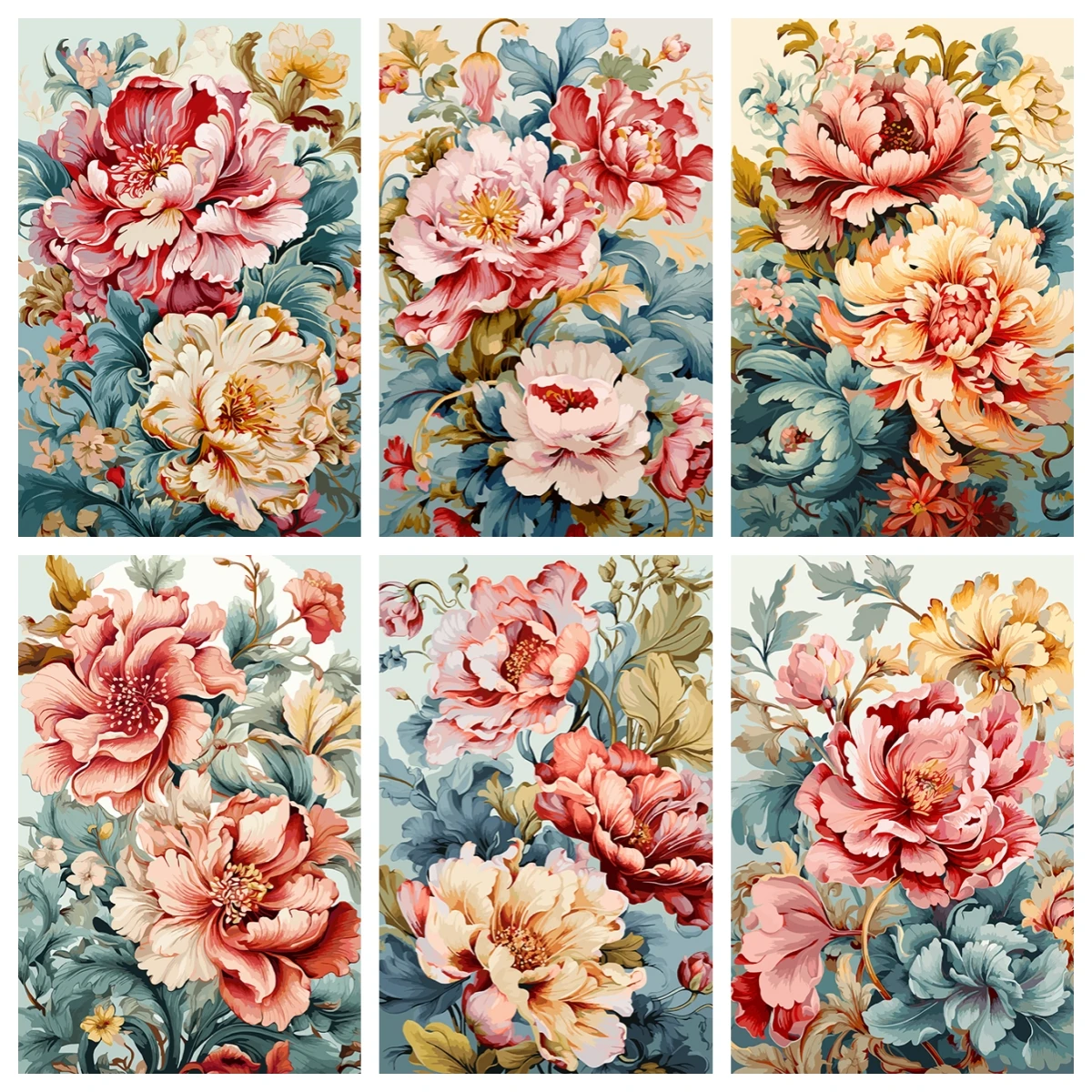 

цветочный узор по номерам картина по номерам аниме картины по номерам прикраси картины по номерам 60*75cm