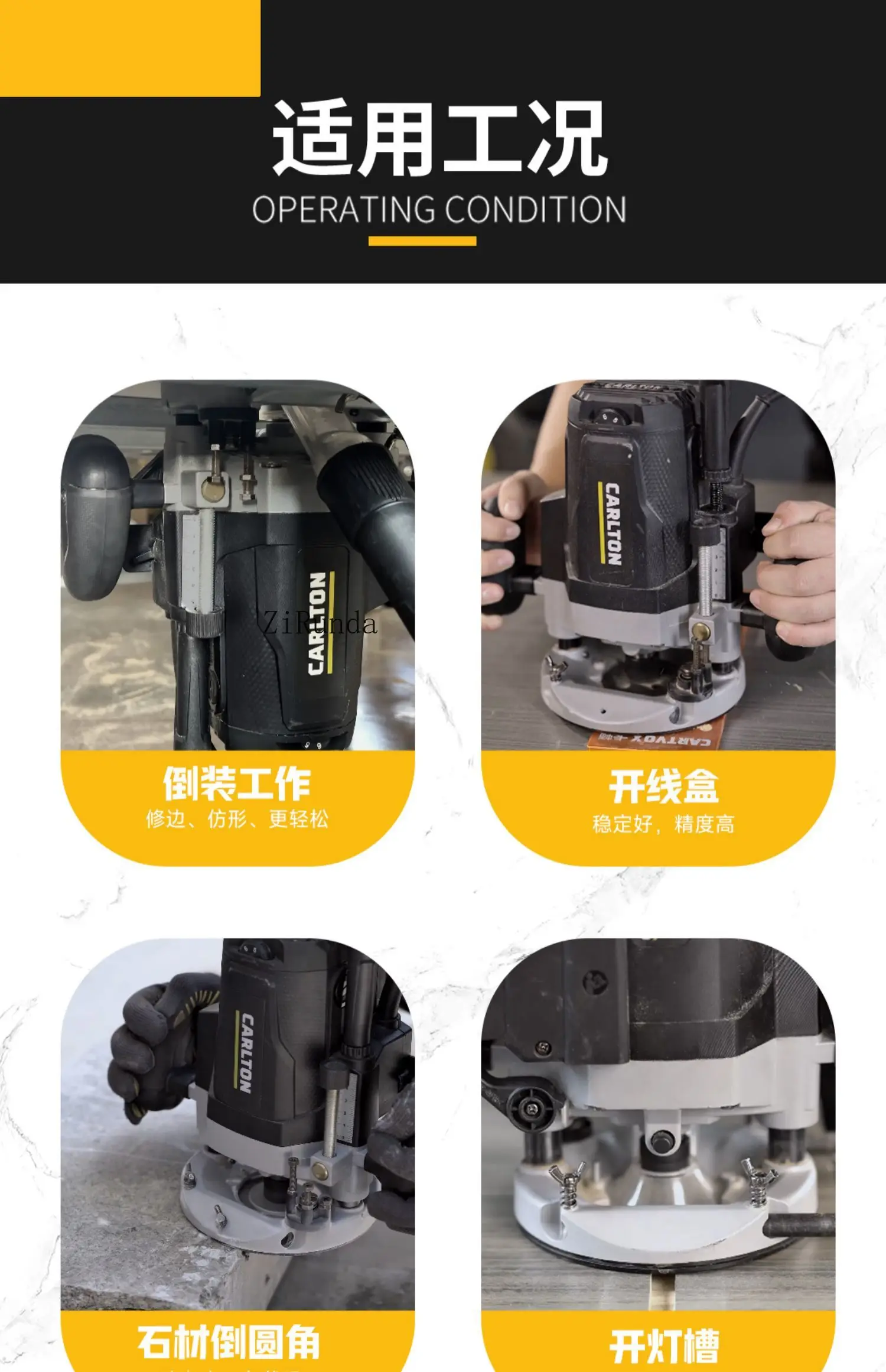 2200W 가변 속도 베이클라이트 밀링 조각 기계 대형 공 기계 고출력 목공 슬롯