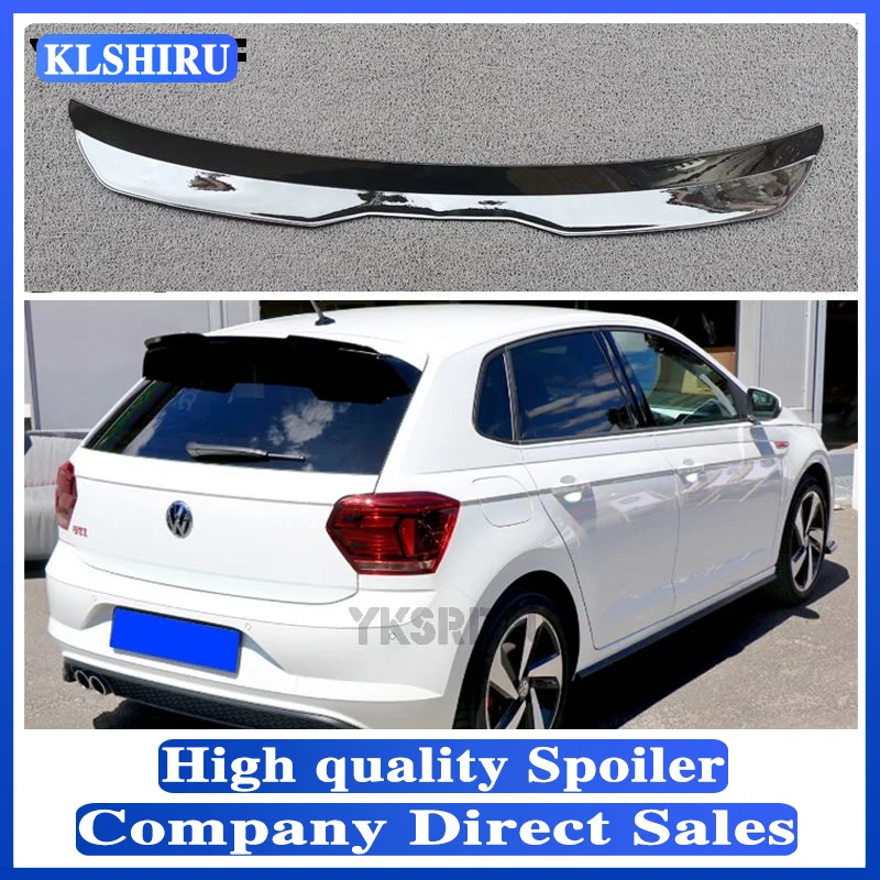 Spoiler Extension Per Volkswagen Polo Aw Mk6 Spoiler Lip Plastica Abs Nero Lucido Per Vw Polo Aw Gti R-Line 2018 - Up Roof Wing