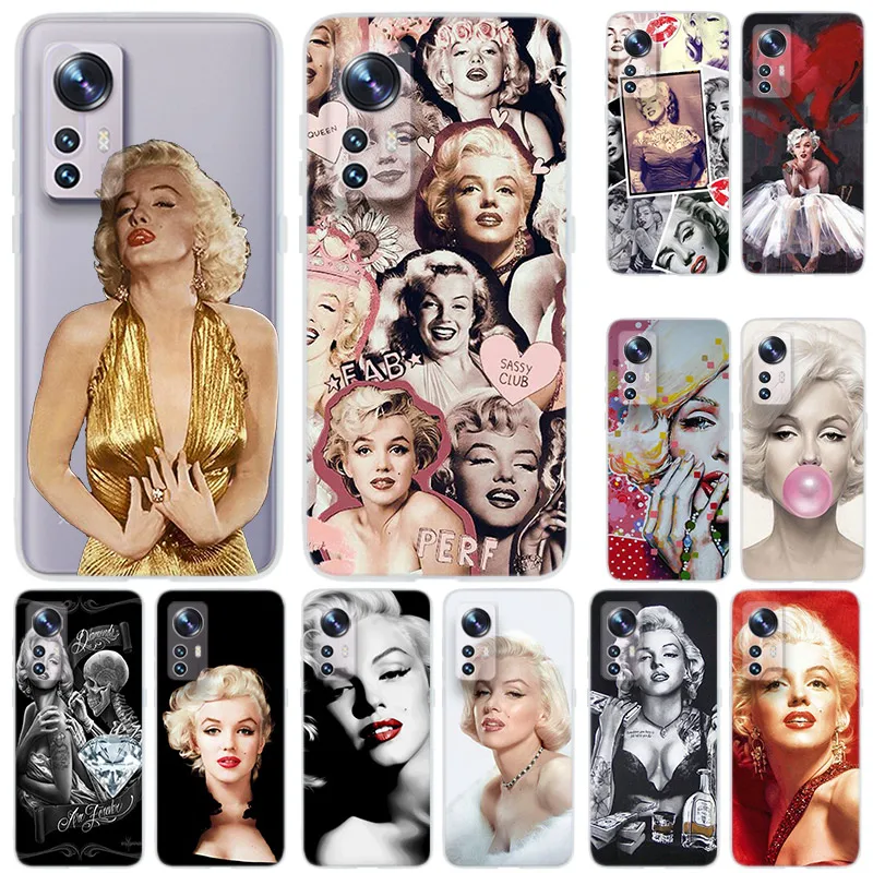 

Silicone Soft Coque Shell Case For Xiaomi Mi 11 Ultra 12 10 9 SE 8 A3 Lite cc9 Pro Poco X3 Sexy Marilyn Monroe
