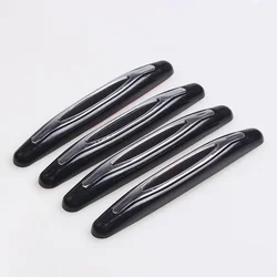 Car Door Edge Protection Rubber Bumper Strips - Set of 4 (Black)