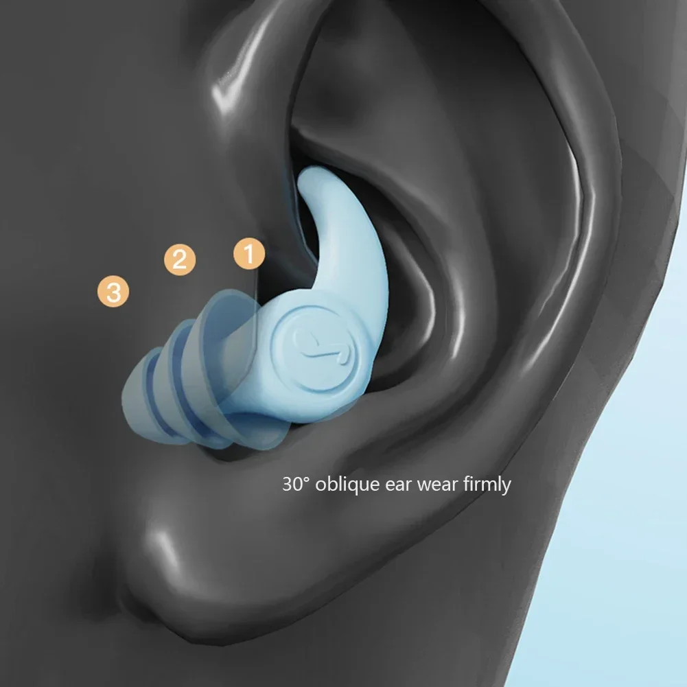 Silicone Anti-Noise Earplugs Soft Reusable Washable Soundproof Sleeping Earplugs Outdoor Travel Noise Reduction Earplugs 6