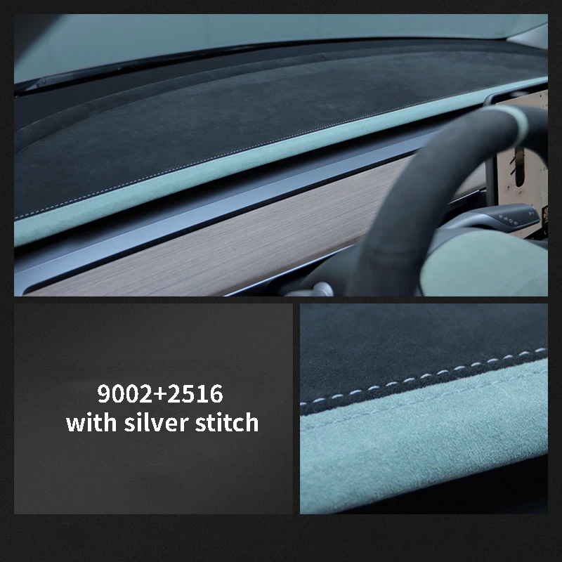 Pokrywy deski rozdzielczej samochodu w Alcantara dla modelu Tesli X 2016 2017 2018 2019 2020 2021 odcień podkładki dywany akcesoria