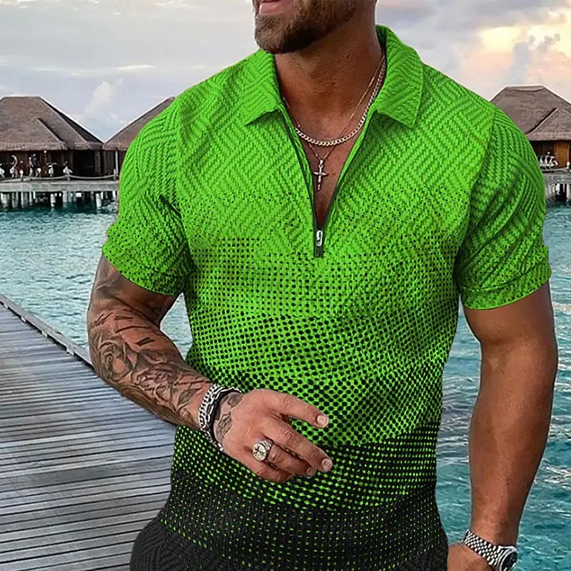 

New men's short-sleeved Polo shirt color Polo clothing summer street casual fashion men's top
