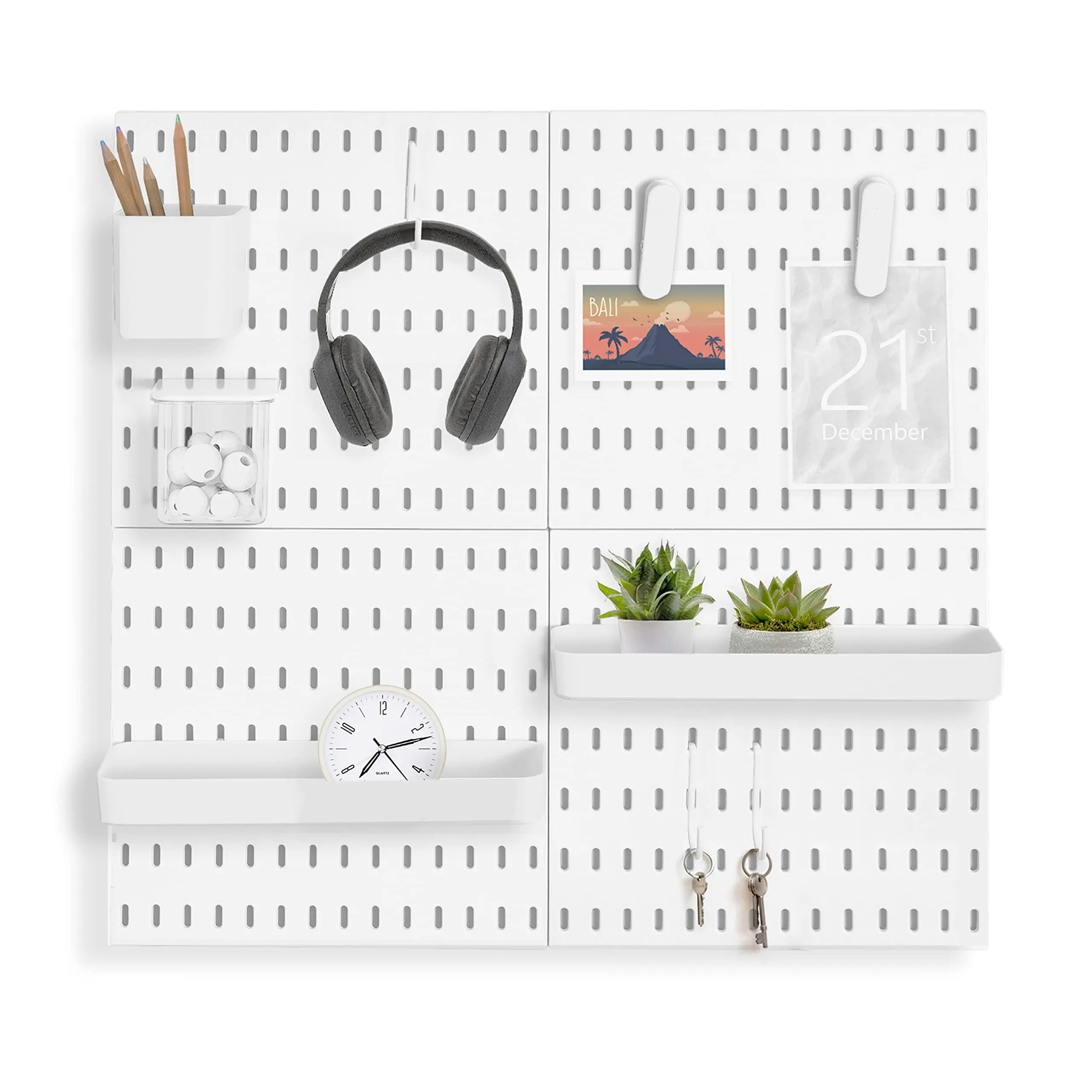 Pegboard Combination Kit With 4 Pegboards 9 Accessories Modular Hanging For Wall Organizer