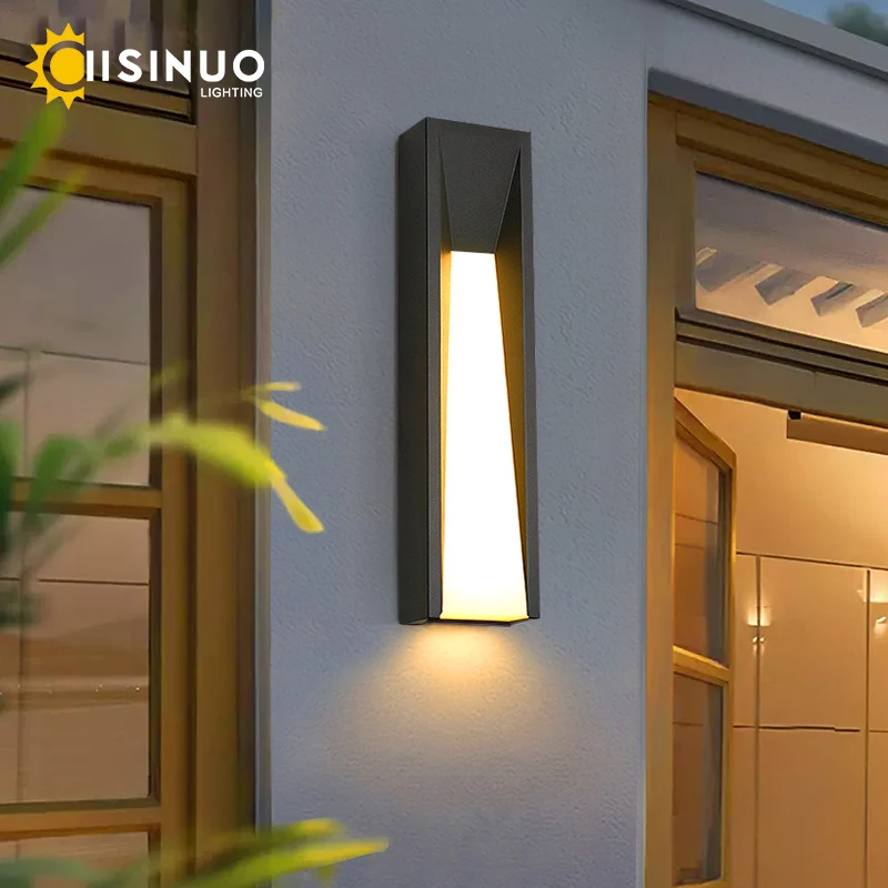 Outdoor Wall Lamp LED Black Lighting Exterior Light Fixtures AC110 220V Porch Lights Wall Mounted Garden Lamp for Patio Entryway led light led wall lamp wall light