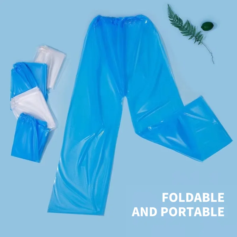 Disposable rain pants Disposable Waterproof Pants Suitable for Riders of Motorcycle Scooter Bike in Raining Days Feet-wrapped Rain Pants