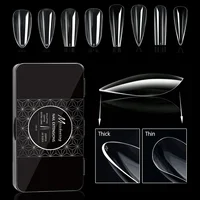 Soft Gel False Tips Box Natural Sculpted Ballet Coffin Almond Fake Nails Full Cover Premium Quality Press On Nails Nail Supplies 1