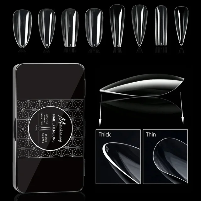 Soft Gel False Tips Box Natural Sculpted Ballet Coffin Almond Fake Nails Full Cover Premium Quality Press On Nails Nail Supplies 1
