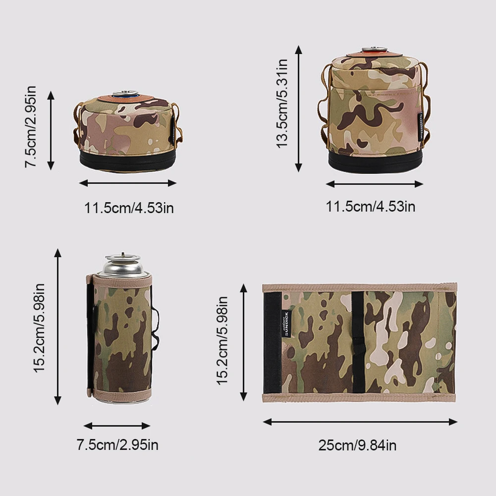230/450ml Camping Gas Tank Case BBQ Gas Canister Protective Cover Picnic Fuel Cylinder Protective Bag Outdoor Camping Equipment