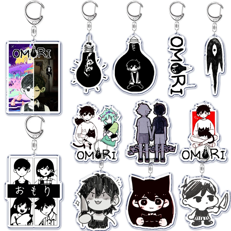 New Game Omori Pixel Acrylic Pendant Keychain Classic Basil Kel Sunny  Figures Key Chain Bag Charm Accessories Student Fans Gift - AliExpress