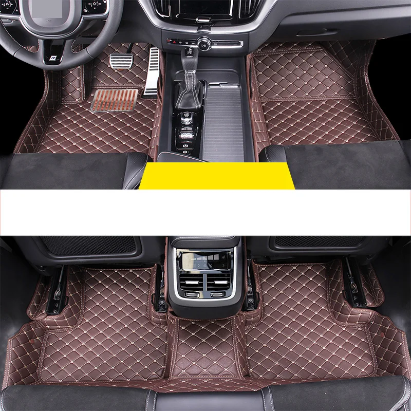 

Кожаные автомобильные коврики Lsrtw2017 для Volvo V60 2018 2019 2020 2021, автомобильный коврик для ног, ковер, аксессуары, Роскошный Коврик для интерьера