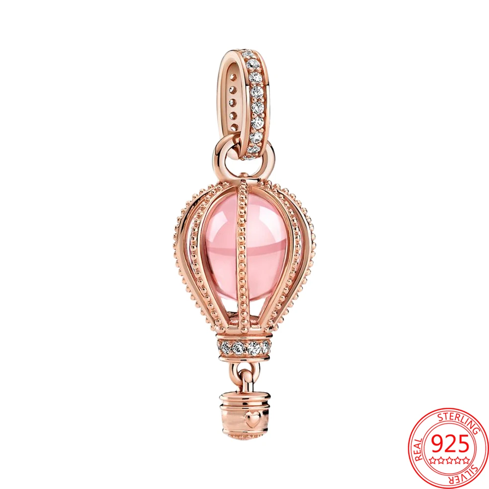 Rose Gold Hot Air Balloon Pendant Charms Keychains For Women Bag Pendant  Jewelry Car Key Ring Key Chains Valentine's Day Gift - AliExpress