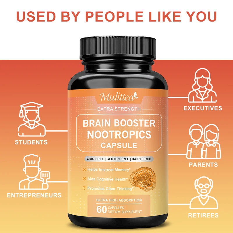 Nootropics Supplement Mulittea Brain Booster Enhance Focus Improve Memory Reduce Forgetfulness