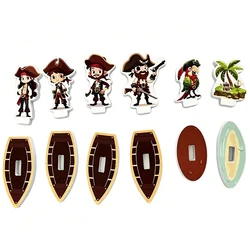 Children's Educational Fun Foam Bath Stickers - Sea Animals Set (12pcs Pirates)
