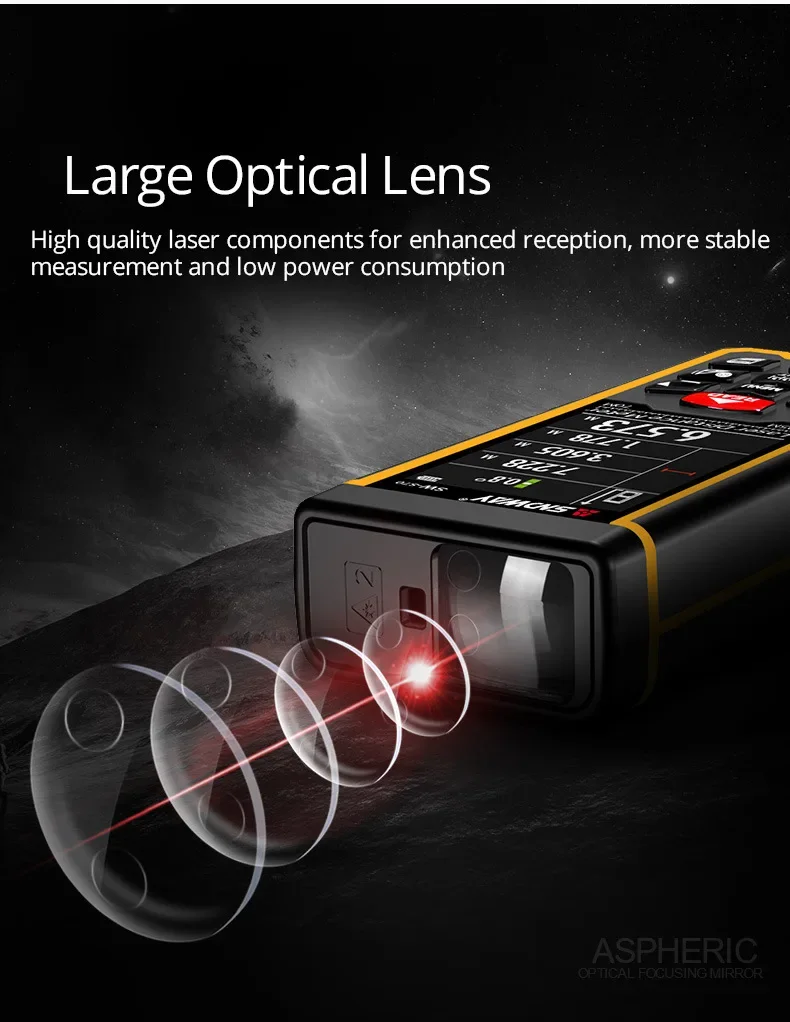 SNDWAY 80m 120m Laser Distance Meter Tape measure Digital Camera Function Laser