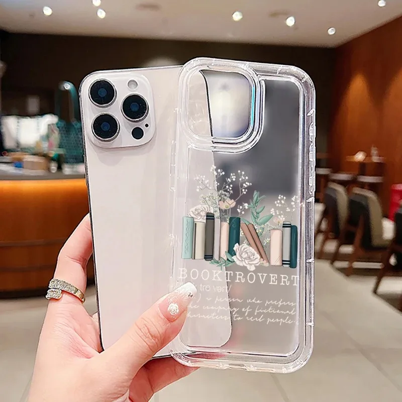 Transparent Floral Print Shockproof Phone Case - Soft Protective Cover