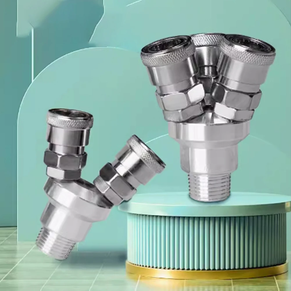 1pcs Pneumatic C-Type 2-way 3-Way Quick Connector Hose Coupler Fitting Air Compressor Air Pump Diverter Tools Accessories