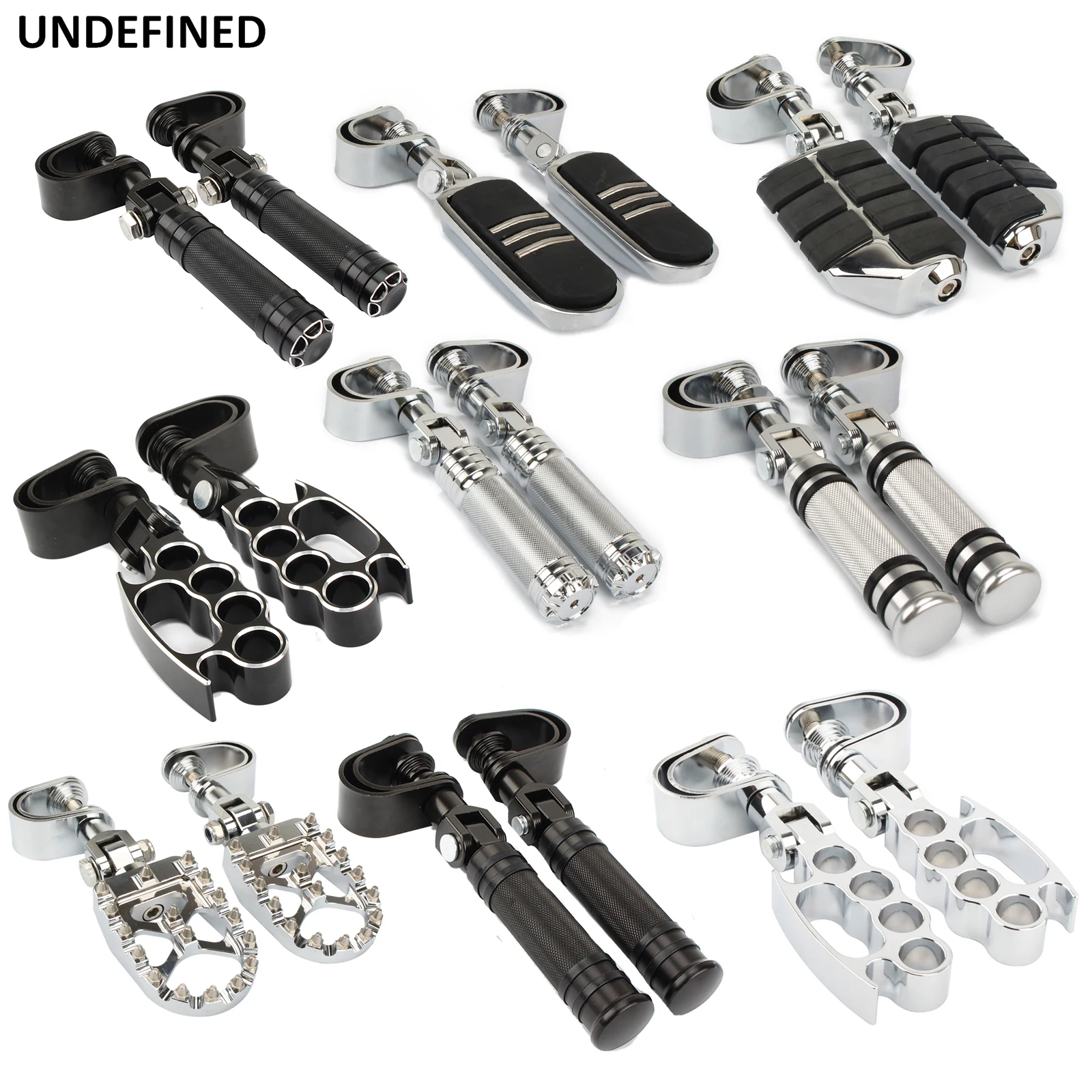 25mm-32mm Motorcycle Highway Pegs Crash Bar Clamp Mount Engine Guard Foot Pegs Footrest For Harley Sportster Softail Chopper motorcycle accessories motorcycle footrests