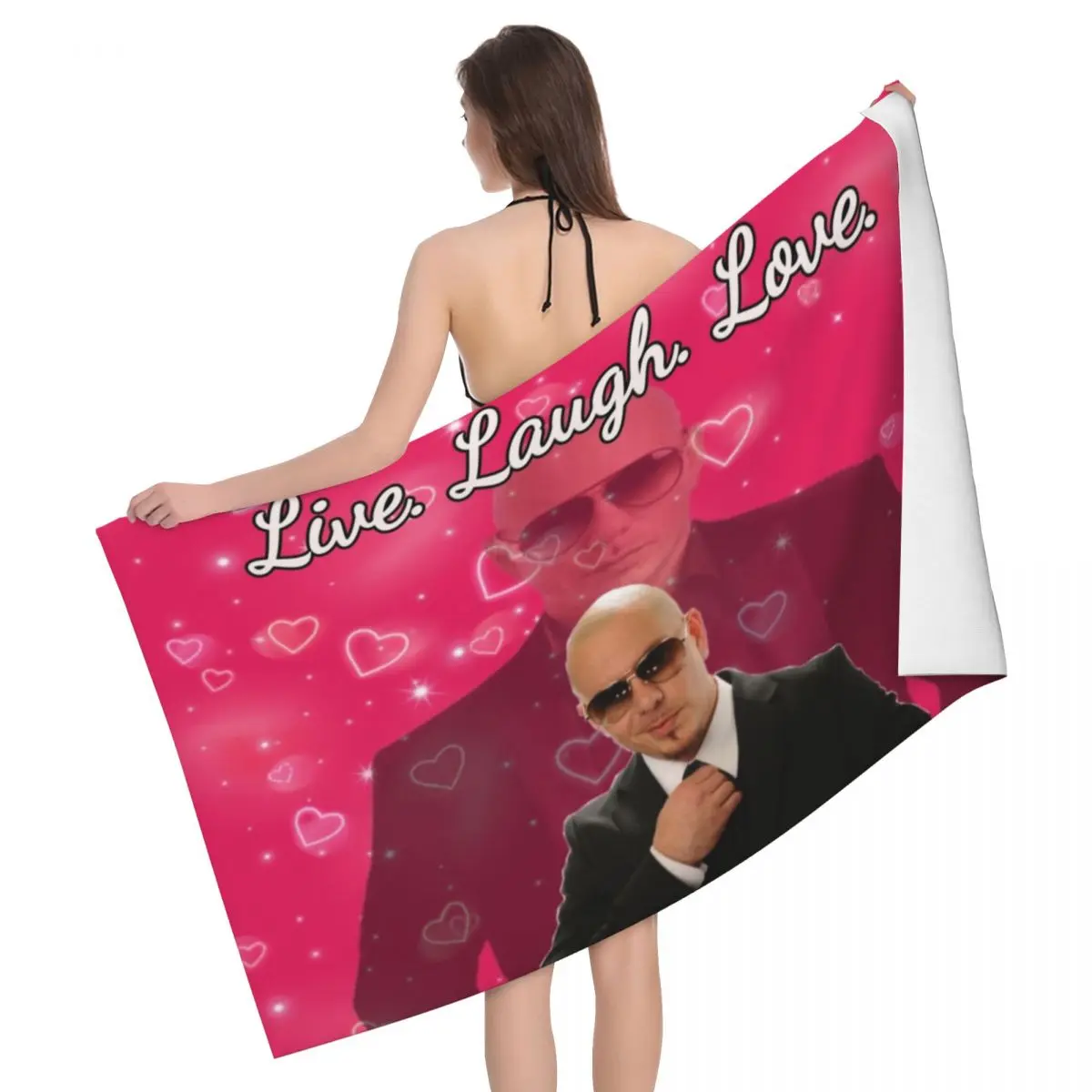 

Пляжное полотенце из микрофибры с надписью «To Live»