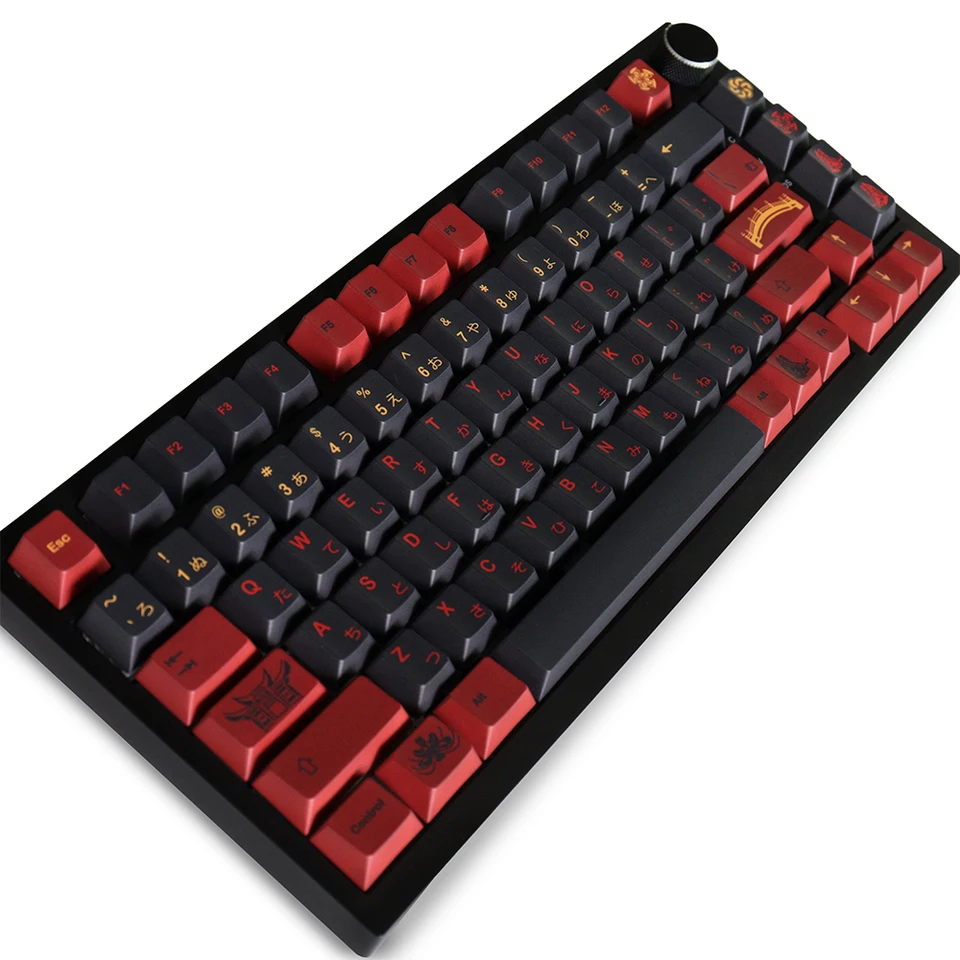 GMK Higanbana Cherry Profile Keycaps PBT 129 Keys Five Side Dye