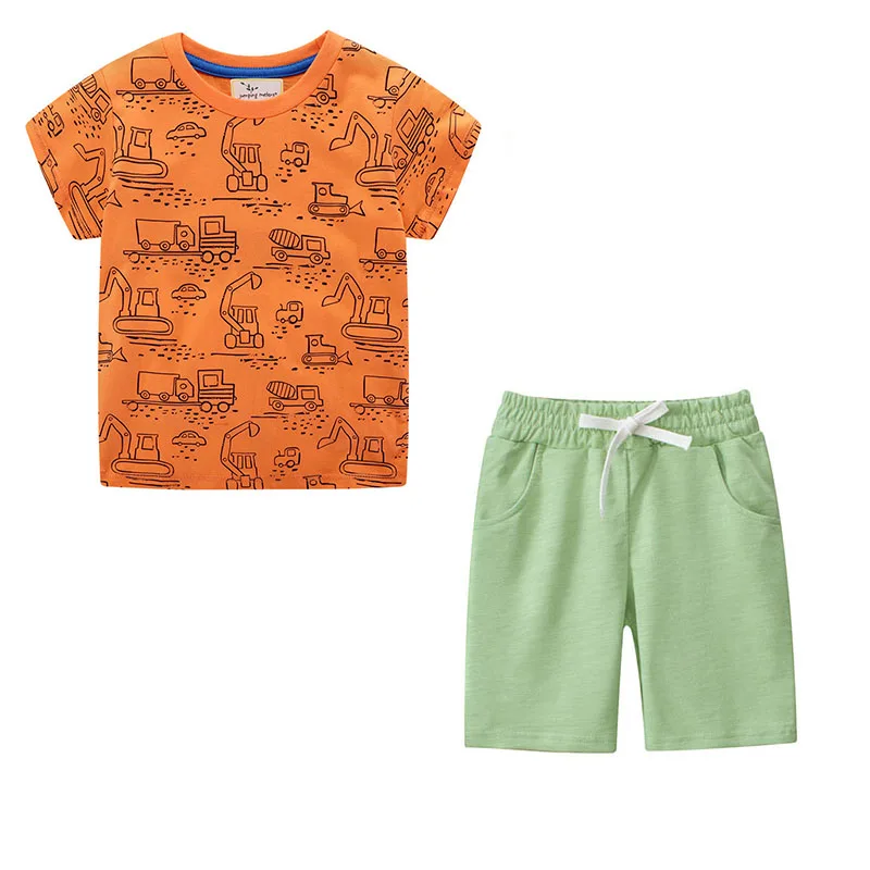 

Jumping Meters 2-7T Baby Outfits Summer Short Sleeve Children's Clothing Sets Toddler Kids 2 Pcs Suits Outfits Clothes Boys