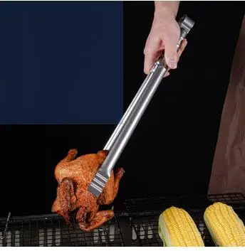 

Lengthened Clip Food Clip Barbecue Clip Bread Steak Clip Thickened Outdoor Barbecue Tool Roast Stainless Steel For Cooking Small